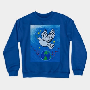 Peace,love and healing to Earth Crewneck Sweatshirt